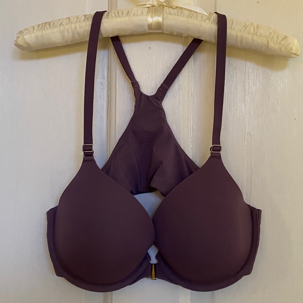 Soma Front Close Purple Racerback Bra Memorable Size 36 B